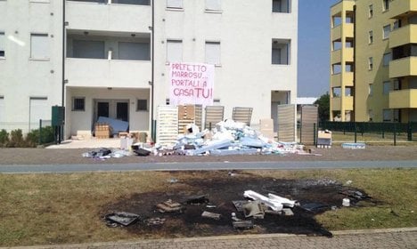 Treviso homeowners burn migrants' furniture