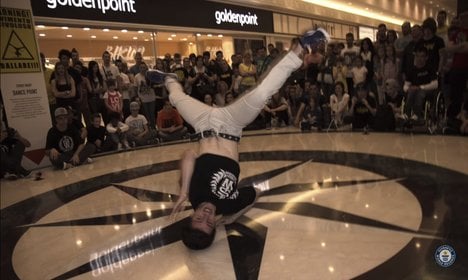 Italian breakdancer spins into record books