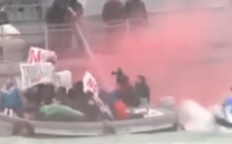 Police clash with rioters in Venice lagoon showdown