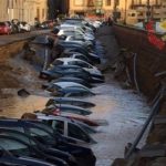 200-metre sinkhole swallows cars in central Florence
