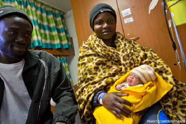 Baby girl born on migrant rescue boat