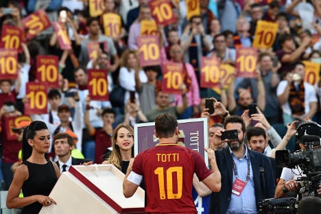 Out of this world! Roma legend Totti’s final shirt launched into space