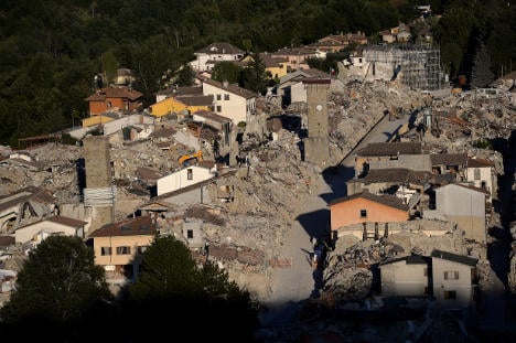 Strong tremor strikes near Amatrice