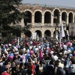 Thousands join anti-abortion Congress of Families march in Verona
