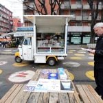 How a three-wheeled newsagent hopes to help keep Italians reading