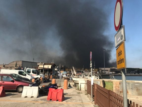 Explosion and fire rips through Italian port of Ancona overnight