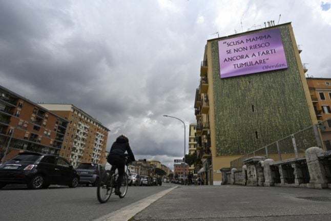 ‘Sorry mum’: Italian billboard apology highlights burial crisis