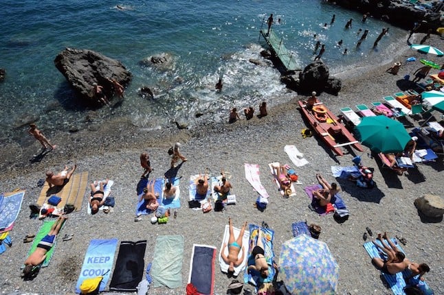 Italians flock to the beach en masse on the August 15th Ferragosto holiday. 