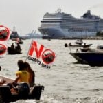 Hundreds demonstrate against cruise ships’ return to Venice
