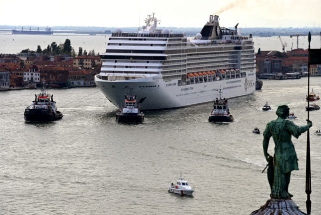 Venice bans large cruise ships from centre after Unesco threat of ‘endangered’ status