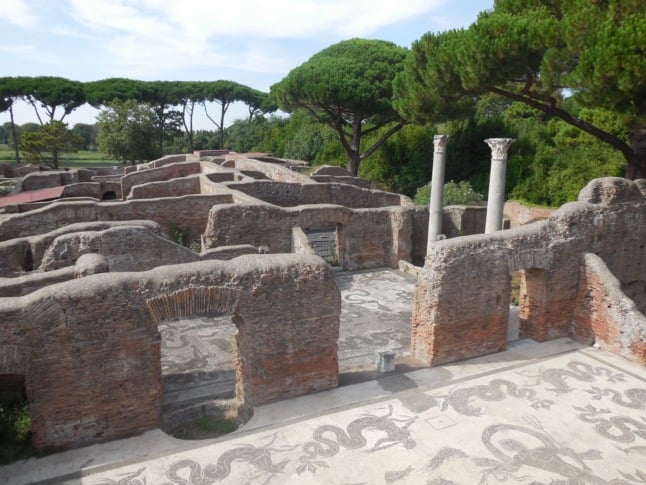 The ancient Roman city of Ostia Antica. 
