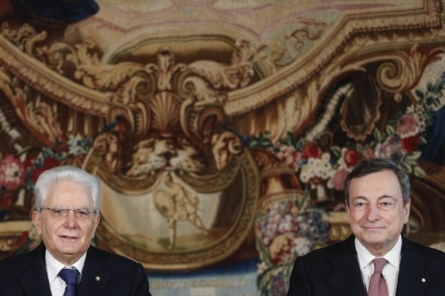 Current Italian prime minister Mario Draghi (right) is considered one of the favourites for president. 