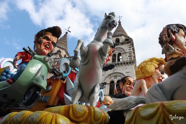 A scene from Acireale's Carnival. 
